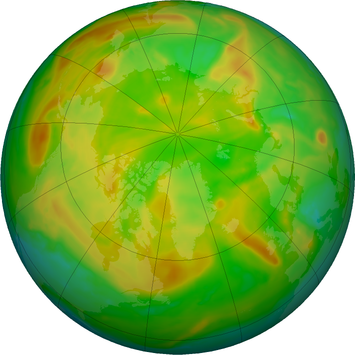 Arctic ozone map for 21 June 2024